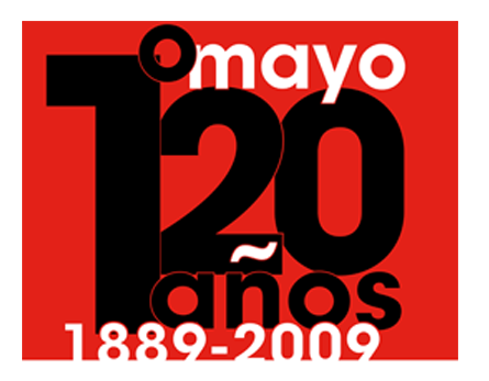 Logotipo 120 años del 1º de mayo